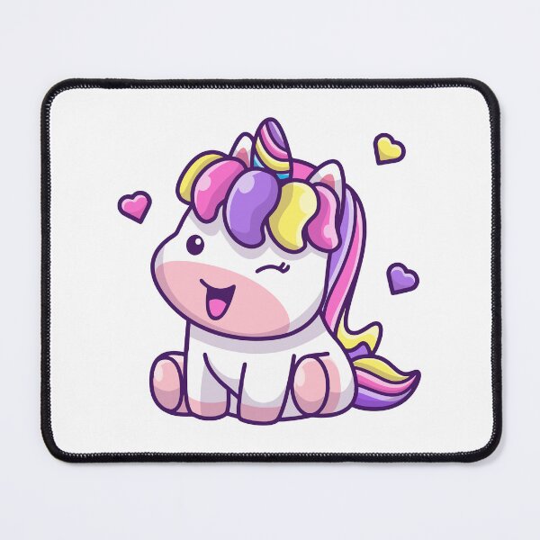 Item preview, Cute Winking Unicorn with Colorful Hair designed and sold by Hiromi tanaka.