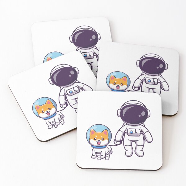 Item preview, Cute Astronaut Walking Space Dog Illustration designed and sold by Hiromi	 tanaka.