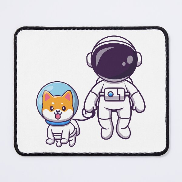 Item preview, Cute Astronaut Walking Space Dog Illustration designed and sold by Hiromi tanaka.