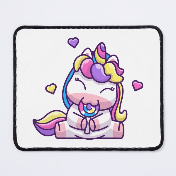 Item preview, Cute Rainbow Unicorn Eating Lollipop Candy designed and sold by Hiromi	 tanaka.