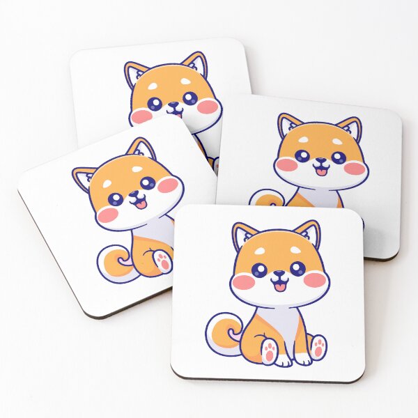 Item preview, Cute Sitting Shiba Inu Puppy Illustration designed and sold by Hiromi	 tanaka.