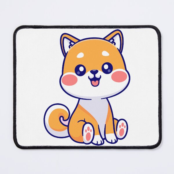 Item preview, Cute Sitting Shiba Inu Puppy Illustration designed and sold by Hiromi	 tanaka.