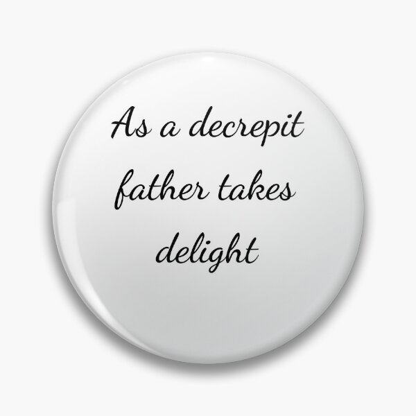 Item preview, "As a decrepit father takes delight" - handwriting black designed and sold by ariksworld.