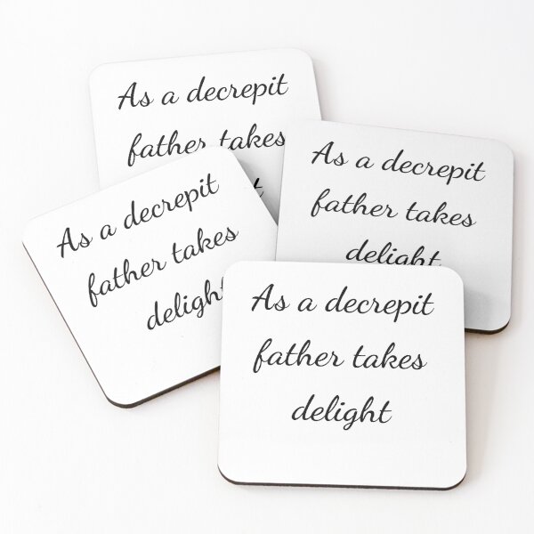 Item preview, "As a decrepit father takes delight" - handwriting black designed and sold by ariksworld.