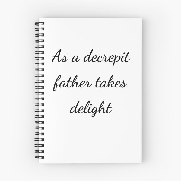 Item preview, "As a decrepit father takes delight" - handwriting black designed and sold by ariksworld.