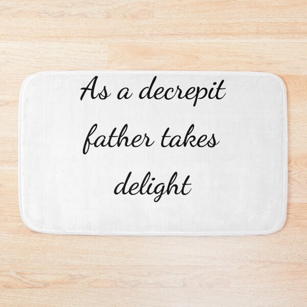 Item preview, "As a decrepit father takes delight" - handwriting black designed and sold by ariksworld.