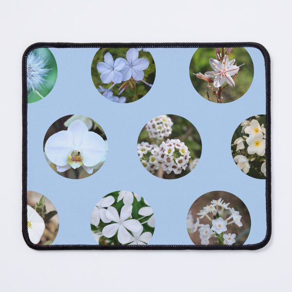Item preview, White and Pale Blue Flowers designed and sold by OfPaperAndScissors.