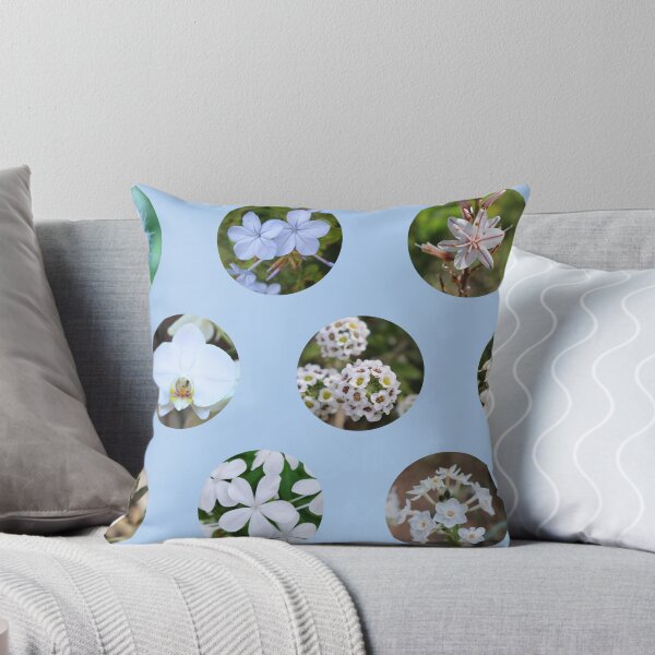 Item preview, White and Pale Blue Flowers designed and sold by OfPaperAndScissors.