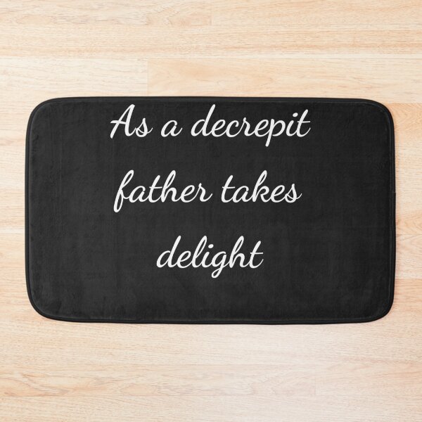 Item preview, "As a decrepit father takes delight" - handwriting white designed and sold by ariksworld.