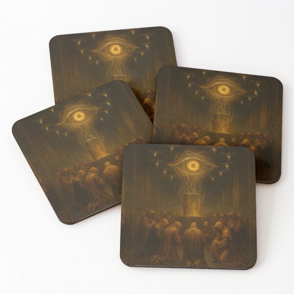 Item preview, AI Oracle Temple – Futuristic Dystopian Worship Scene designed and sold by OrbitOfMind.