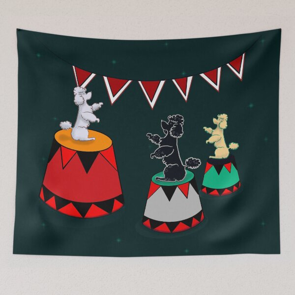 Item preview, Poodle Circus. Retro circus themed performing poodles.  designed and sold by Minnie Teckman.