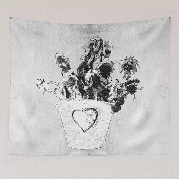 Item preview, Dead Dried Sunflowers Dark Floral Melancholy Art designed and sold by Ghoul Enterprises.