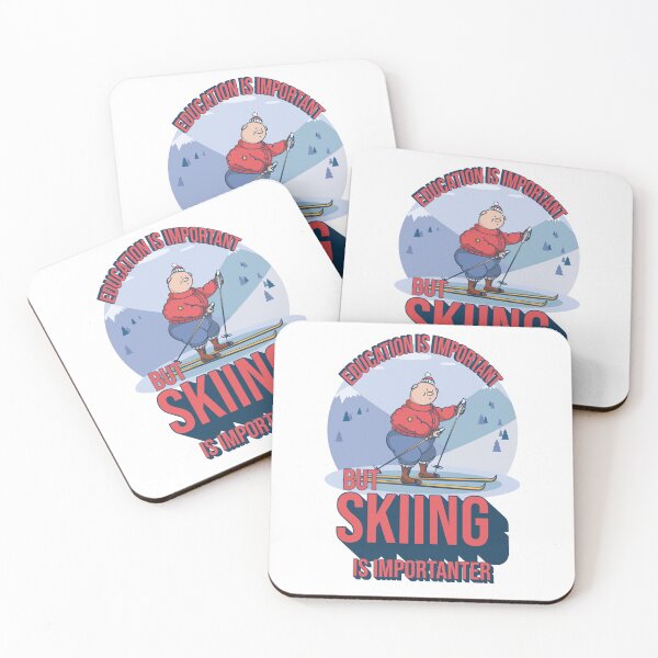 Item preview, Education Is Important But Skiing Is Importanter Funny Ski Quote designed and sold by ArtsyExplorer.