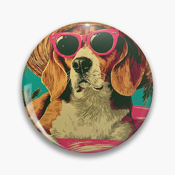 Item preview, Summer Beagle with Sunglasses Cute Dog Tropical Pool Party designed and sold by Littermin.