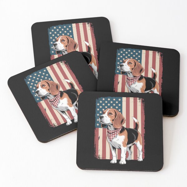 Item preview, Beagle American Flag Bandana Patriotic 4th of July designed and sold by TyraYoung.