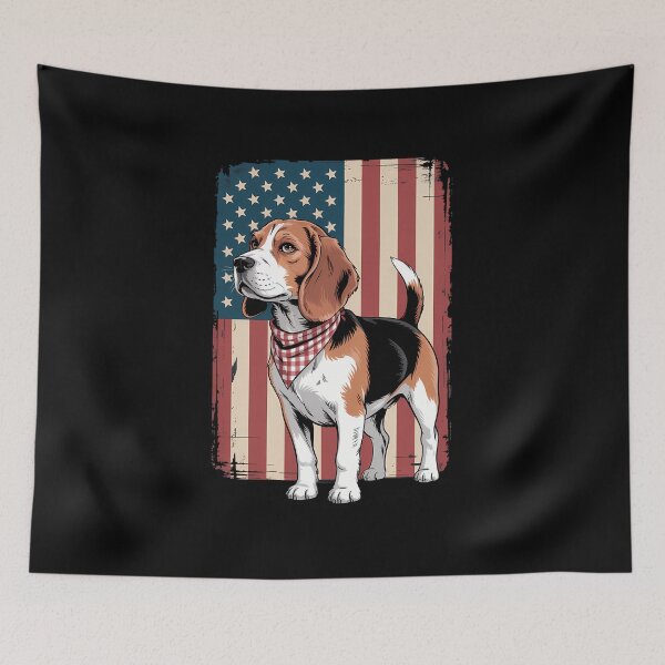 Item preview, Beagle American Flag Bandana Patriotic 4th of July designed and sold by TyraYoung.