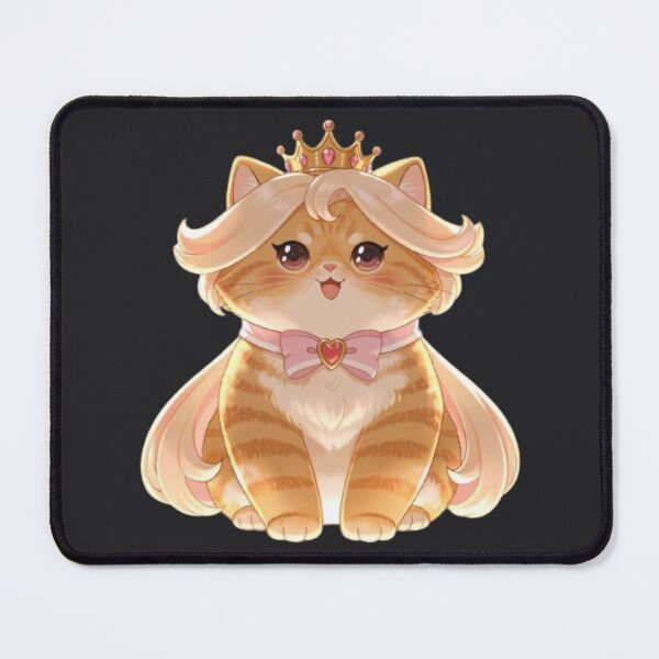 Item preview, Cute Ginger Princess Cat Kawaii Art designed and sold by Luna's World - Moody Vibes Studio.