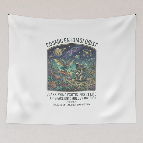Item preview, Cosmic Entomologist Shirt Retro Alien Insect Hunter T-Shirt | Sci-Fi Space Explorer Tee designed and sold by Baby Adee Collective.