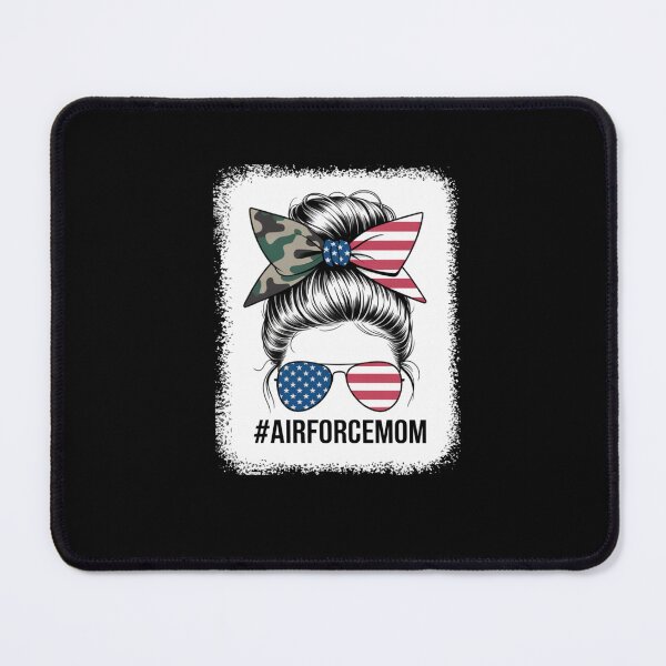 Item preview, All American Airforce Mom Messy Bun US Flag 4th of July designed and sold by TyraYoung.