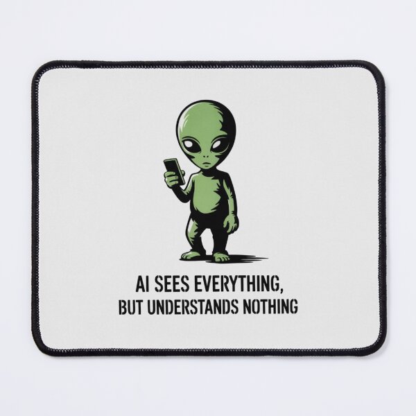 Item preview, Banksy Alien - AI sees everything, but understands nothing designed and sold by 123ks.