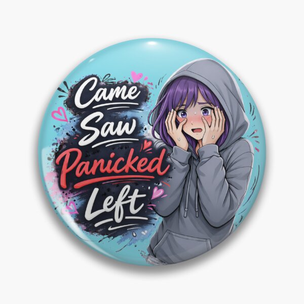 Item preview, Came Saw Panicked Left Anime Girl Introvert Meme designed and sold by DailyStruggleCo.