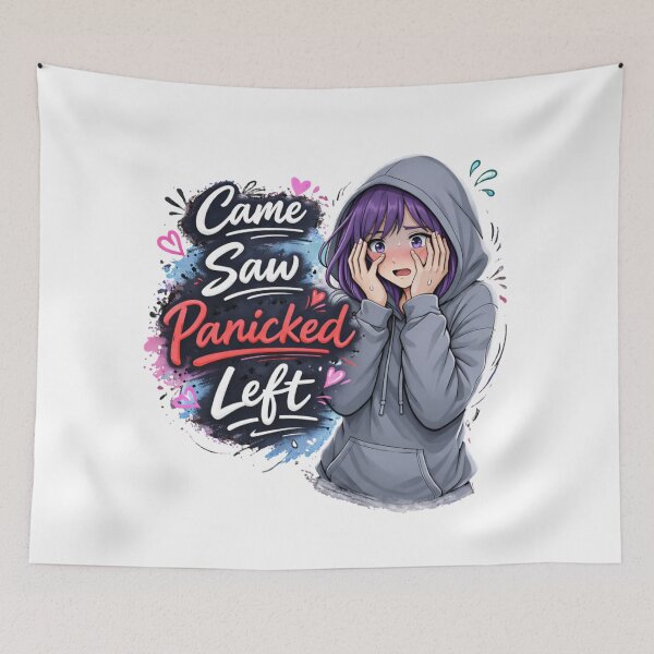 Item preview, Came Saw Panicked Left Anime Girl Introvert Meme designed and sold by DailyStruggleCo.