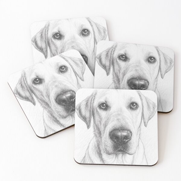Item preview, Labrador Retriever Pencil Sketch Portrait | Black and White Dog Art Print | Realistic Digital Pencil Drawing designed and sold by Leon Woods Pencil Art.