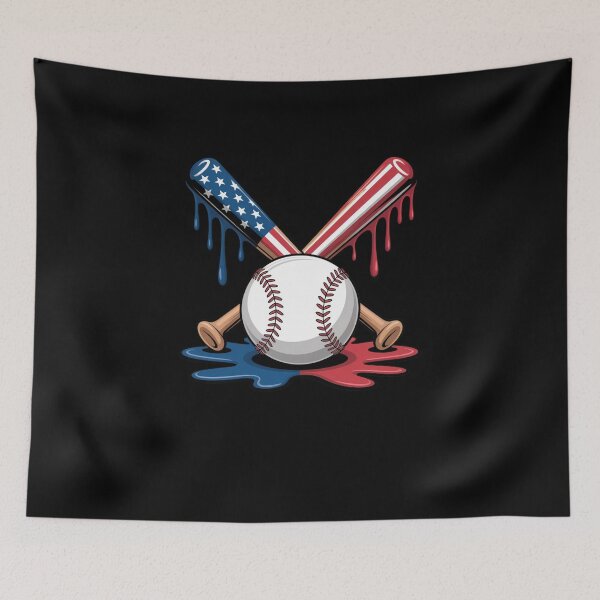 Item preview, Baseball Drip American Flag for Boys Kids Youth 4th of July designed and sold by TyraYoung.