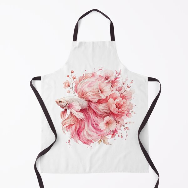 Item preview, Pink Betta Fish Watercolor, Floral Cherry Blossom Siamese Fighting Fish Art designed and sold by Panom Suavichien.