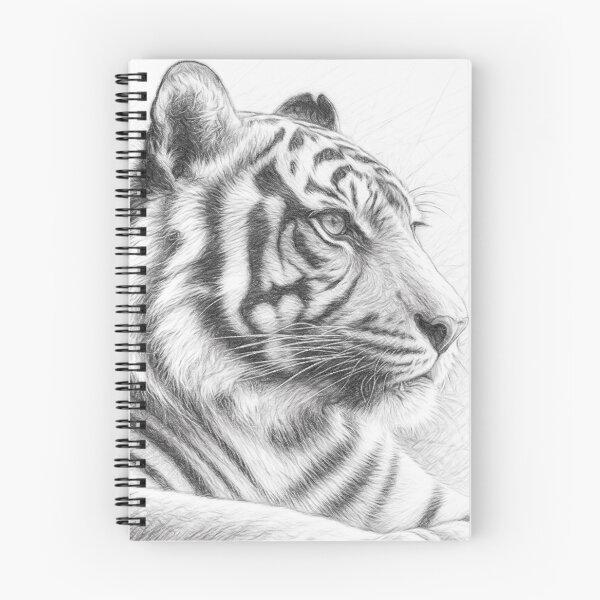 Item preview, Sumatran Tiger Pencil Sketch Portrait | Black and White Wildlife Art | Realistic Digital Tiger Drawing designed and sold by Leon Woods Pencil Art.
