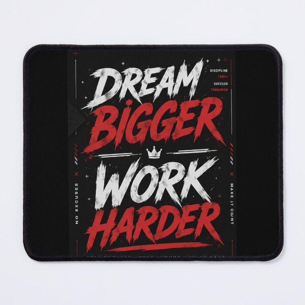 Item preview, Dream Bigger Work Harder Gym Motivational Streetwear designed and sold by OminiDesign.