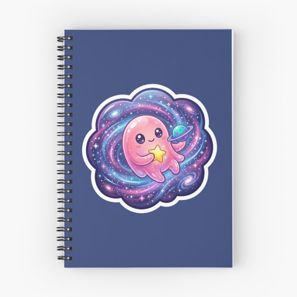 Item preview, Cute Kawaii Space Alien in Galaxy Nebula designed and sold by Lamlamiu.