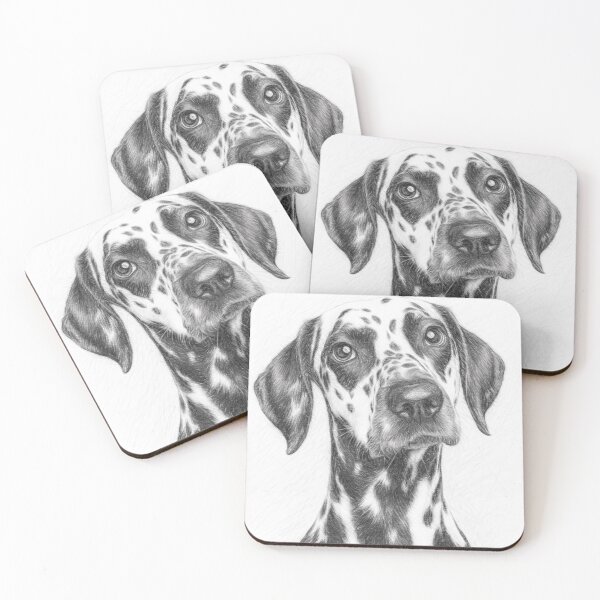 Item preview, Dalmatian Pencil Sketch Portrait | Black and White Dog Art | Realistic Digital Pencil Drawing designed and sold by Leon Woods Pencil Art.