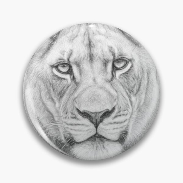 Item preview, Lioness Pencil Sketch Portrait | Black and White Wildlife Art | Realistic Digital Lion Drawing designed and sold by Leon Woods Pencil Art.