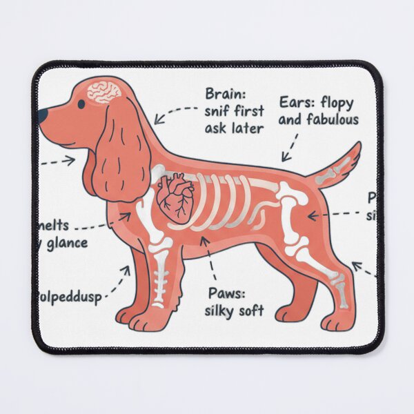 Item preview, Cocker Spaniel Anatomy - Funny Cocker Spaniel Mom Gift designed and sold by Petensity.
