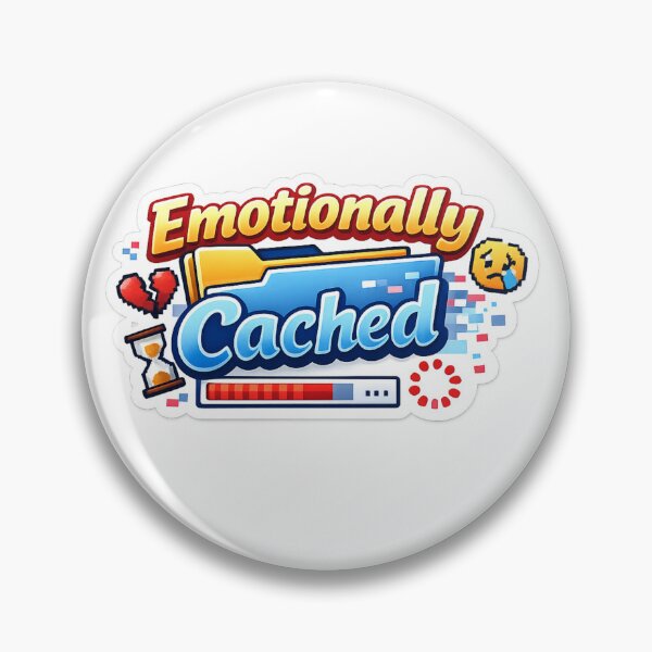 Item preview, Emotionally Cached Tech Humor Sticker designed and sold by BrightMindPrint.