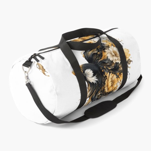 Item preview, Black Gold Betta Fish Watercolor, Luxury Floral Siamese Fighting Fish Art designed and sold by Panom Suavichien.