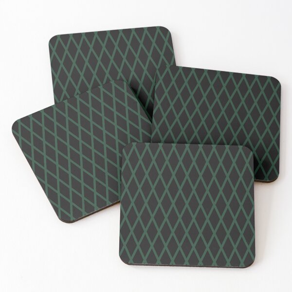 Item preview, Black And Forest Green Lattice Pattern designed and sold by pattern-archive.
