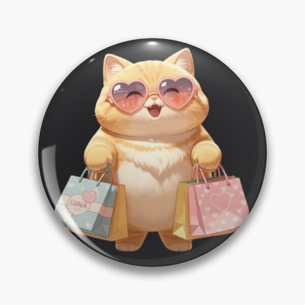 Item preview, Cute Ginger Shopping Cat Kawaii   designed and sold by Moody Vibes Studio.