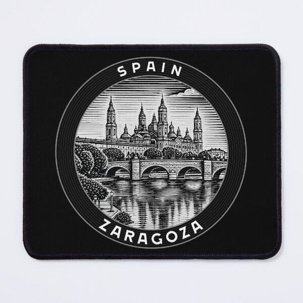 Item preview, Zaragoza Spain Linocut Style  designed and sold by Thistle-TShop.