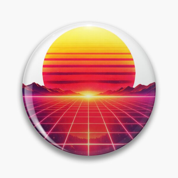 Item preview, Retro 80s Sunset Grid Aesthetic – Vaporwave Synthwave Horizon designed and sold by Joyfulfabric.