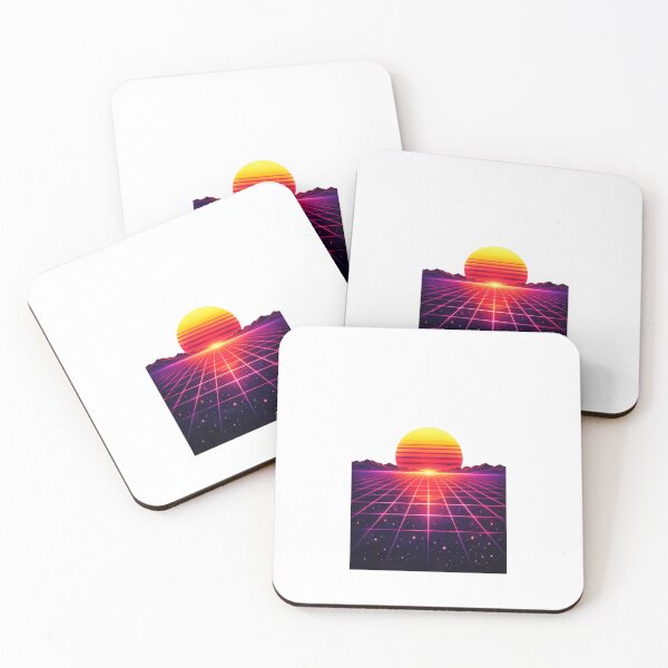 Item preview, Retro 80s Sunset Grid Aesthetic – Vaporwave Synthwave Horizon designed and sold by Joyfulfabric.