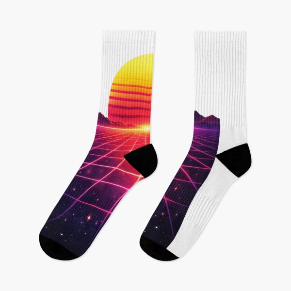 Item preview, Retro 80s Sunset Grid Aesthetic – Vaporwave Synthwave Horizon designed and sold by Joyfulfabric.