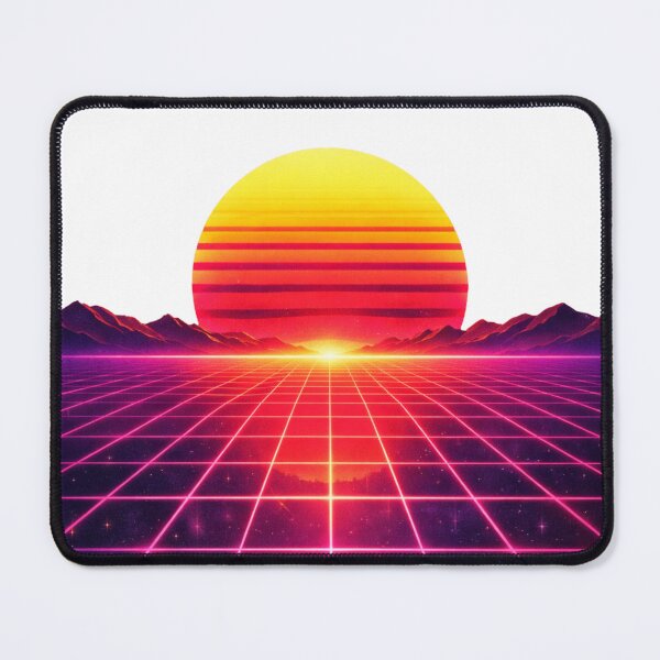 Item preview, Retro 80s Sunset Grid Aesthetic – Vaporwave Synthwave Horizon designed and sold by Joyfulfabric.