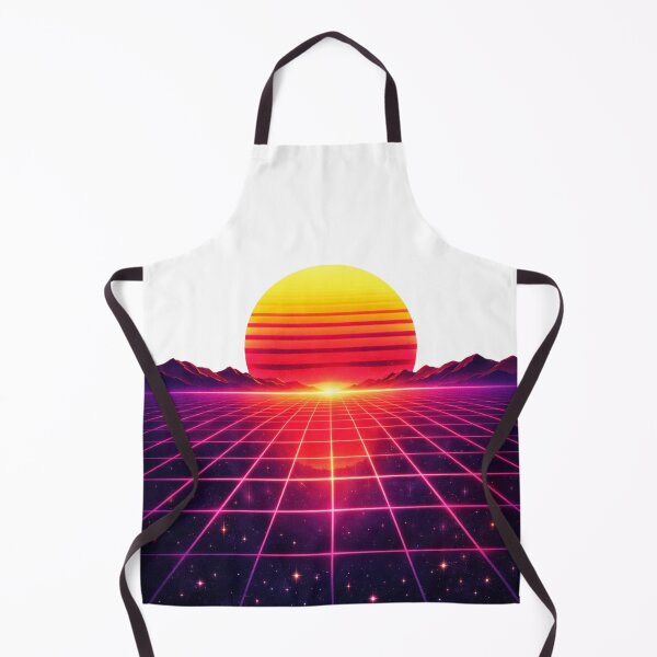 Item preview, Retro 80s Sunset Grid Aesthetic – Vaporwave Synthwave Horizon designed and sold by Joyfulfabric.