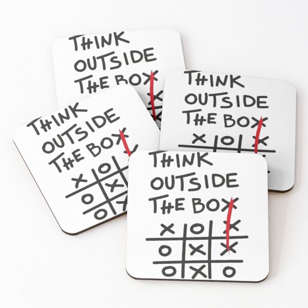 Item preview, Think Outside The Box Tic Tac Toe Creative Art designed and sold by gokhanuzen.