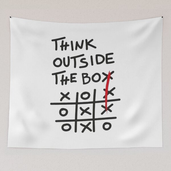 Item preview, Think Outside The Box Tic Tac Toe Creative Art designed and sold by gokhanuzen.