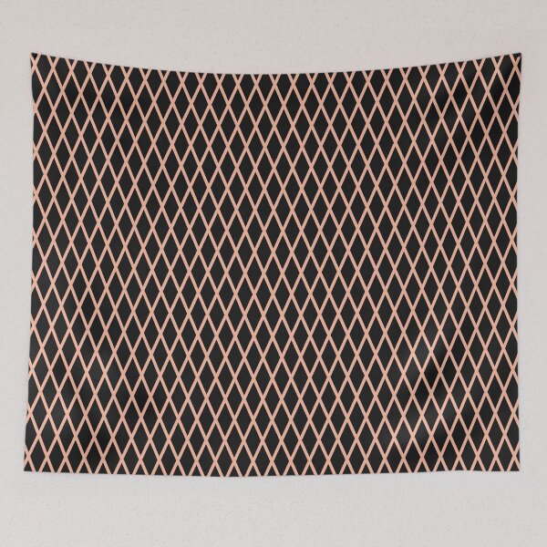 Item preview, Black And Peach Lattice Pattern designed and sold by pattern-archive.