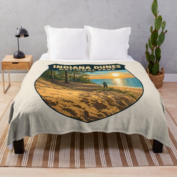 Item preview, Indiana Dunes National Park Retro Lakeshore designed and sold by Gideon Emmerich.