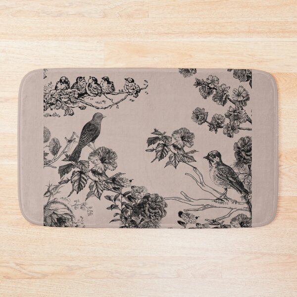 Item preview, Vintage Botanical Birds Toile Pattern 2 designed and sold by Asmaa Abdul-Azim.